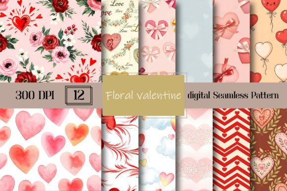Elevate Your Creative Brand with the Floral Valentine Seamless Pattern