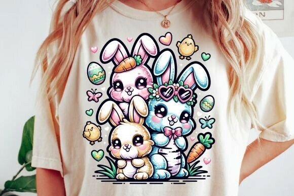 Elevating Digital Design with High-Resolution Bunny Coquette Bow and Happy Easter PNG Assets