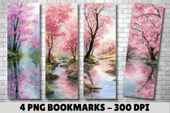 Enhancing Literary Aesthetics with Cherry Blossom Floral Nature Bookmarks