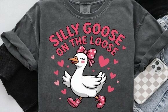 Evaluating the Silly Goose on the Loose PNG for Valentine’s Day Projects