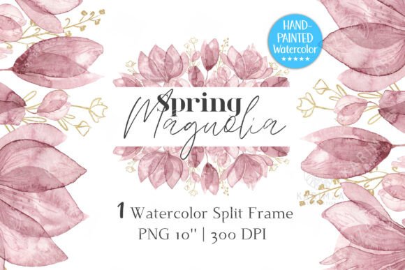 Magnolia Floral Split Frame PNG: Design Guide