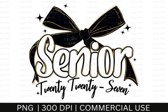Preppy Senior 2027 Coquette Bow PNG Guide