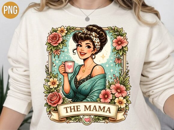 The Mama Leopard Headband Tarot Card PNG