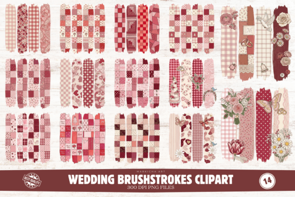 Wedding Brushstrokes Clipart: Elevating Modern Design with Artistic Flair